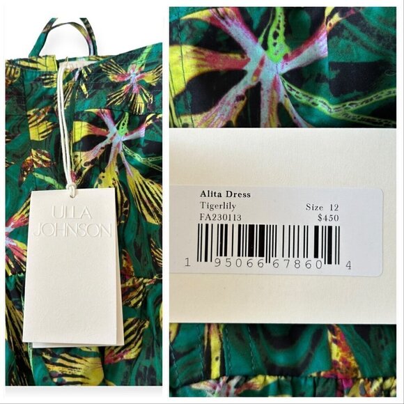 Ulla Johnson Alita Dress in Tigerlily, Size 12, New with tag, Printed mini dres - Picture 5 of 16